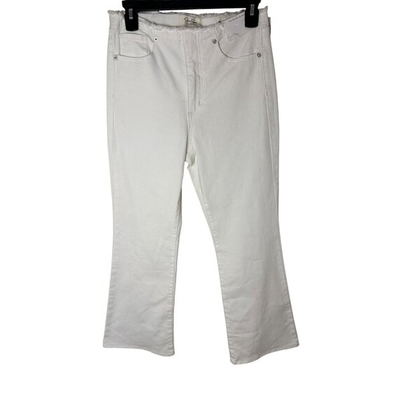 Jessica Simpson Love Song High Rise Crop Flare White Jeans Womens Size 27 Denim - Picture 3 of 12